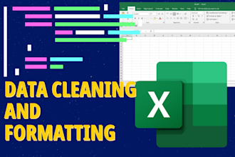 do ms excel data cleansing,  data cleanup etc