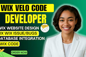 develop wix velo code website wix database wix customization wix website design