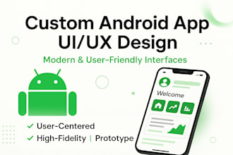 create modern and user friendly android app UI UX design