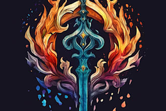 hand paint fantasy logo