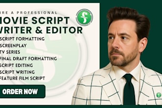 professionally format, convert and edit your script, screenplay with final draft