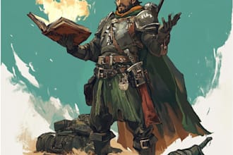 draw a fantasy character for dnd, pathfinder, etc