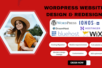setup and fix wordpress website hostinger ionos bluehost wix dreamhost website