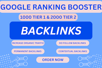 create 2000 SEO dofollow backlinks for google ranking with contextual links