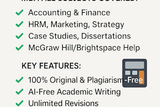 write MBA content for finance, accounting, hrm, business and more