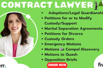 provide legal services relating to family laws and child custody
