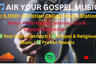 air your gospel religion music to 5k christian college radio