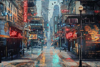 make cyberpunk scifi futuristic city for your project