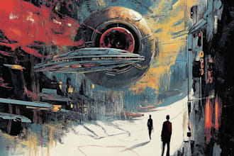create sci fi illustration for you