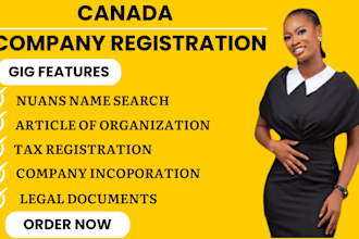 incorporate your company in canada, prepare legal documents for tax returns