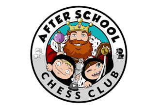 design captivating kid friendly chess club logo