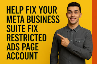help fix your meta business suite fix restricted ads page account