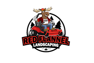 design red flannel landscaping a logo