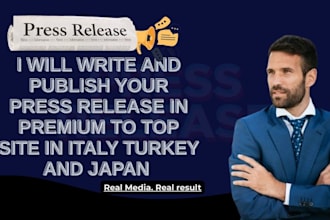 write and publish your press release in premium to top site in turkey and japan