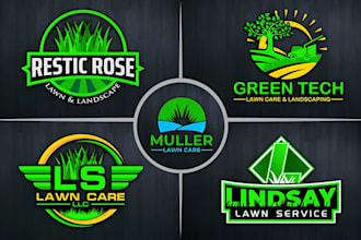 design modern agriculture, landscape, farm and lawn care logo