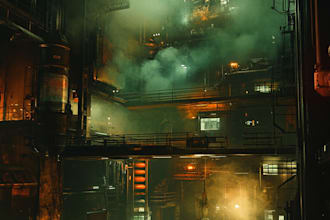 draw futuristic cyberpunk city or background concept art