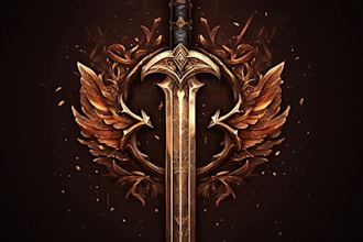 make original medieval, fantasy, rpg, mmorpg game logo title