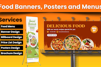 do food menu, posts, banners and carousels