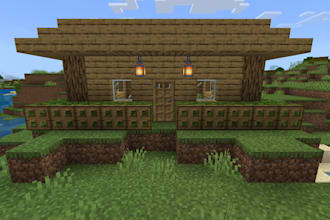 make a small to a medium size house in minecraft bedrock