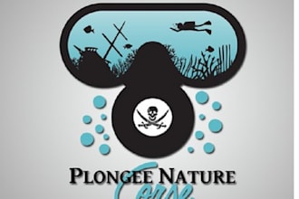 design particular perfect dive service logo