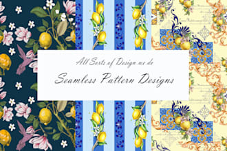 design seamless patterns for textile, fabric prints