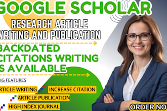 write and increase google scholar citation publish backdated article