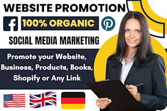 do website promotion business amazon products book event blog or any link