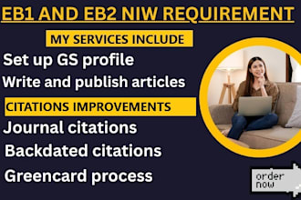 write, publish journal articles for eb1, eb1a, niw criteria and boost citations