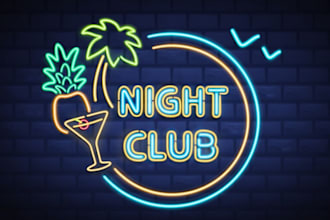 design bar, nightclub logo or any  graphic design for your brand
