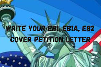 write your eb1, eb1a, niw and eb2 cover petition letter