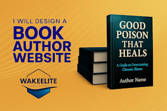 design author website, ebook sales page, ebook landing page author portfolio web
