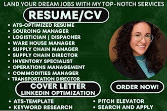 write inventory analyst, logistician, dispatcher and logistic manager resume