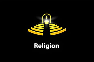 design modern christian ministry religious and church logo