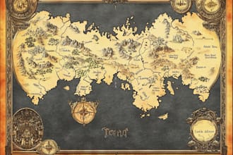 make your rpg or estival vector illustrative maps