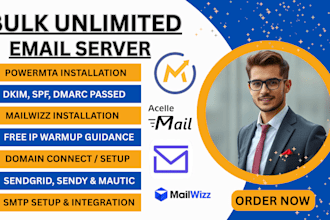 setup  mailwizz mautic powermta smtp email server for sendy bulk email blast