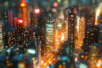 draw a illustration of science fiction city, cyberpunk
