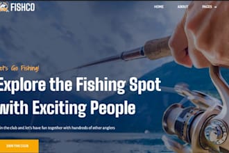 build yacht rental website, boat charter, or fishing tour website