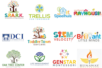design education,high school ,preschool,university,daycare, childcare logo