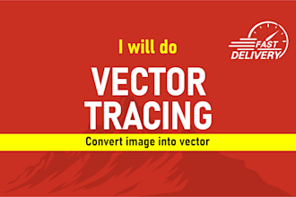 do manual tracing image into vector