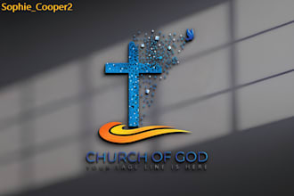 be create best christian ministry or modern church logo design