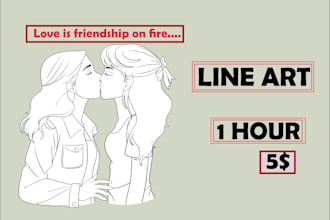 create a vector line art any product outline drawing
