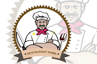 do restaurant, bar, BBQ, pizza, cafe and food logo design