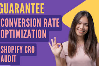 guatantee increased conversation rate for your shopify store shopify cro audit