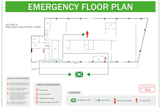 design a fire emergency evacuation plan for your building