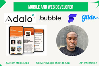 complete or build new adalo glide bubble flutterflow mobile and web application