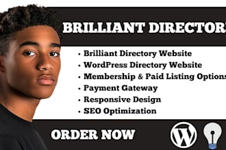 build brilliant directory, business directory, web directory wordpress website