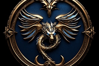 design a fantasy, rpg, sci fi animated game logo