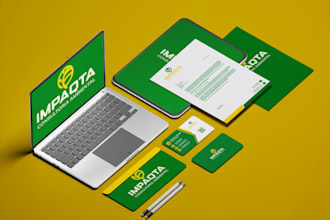 create logo, visual branding kit, and brand book