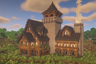 minecraft building farming helping and other things