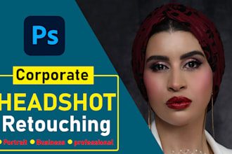 touch up photo portrait and photo retouching headshot